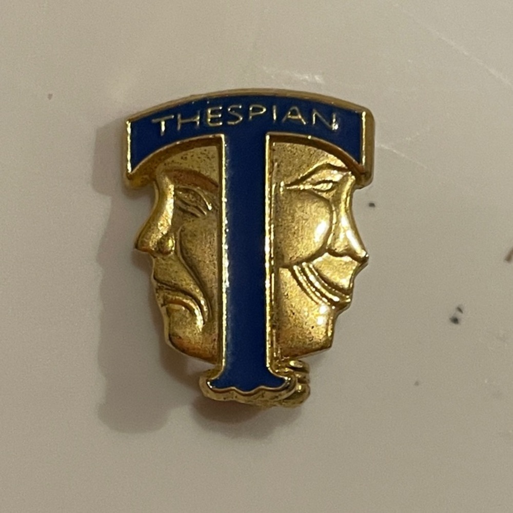 Gold and Blue Thespian Pin